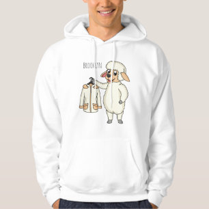 Cute sheep with jacket cartoon hoodie