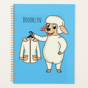 Cute sheep with jacket cartoon planner