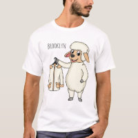 Cute sheep with jacket cartoon