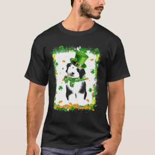 Cute Sheepadoodle Dog St Patricks Day Irish Shamro T-Shirt