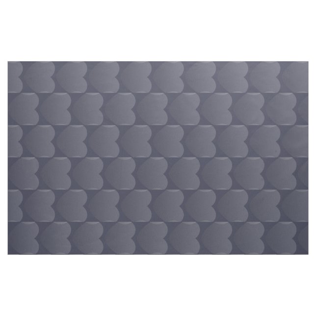 Cute Sheer Heart Blue Pattern Fabric (Fat Quarter)