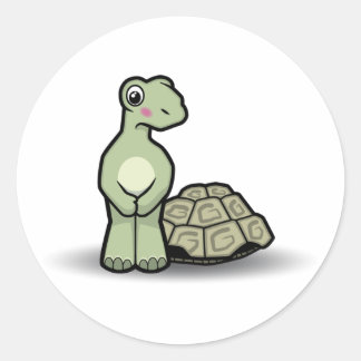 Cute Shell-less Cartoon Tortoise Sticker