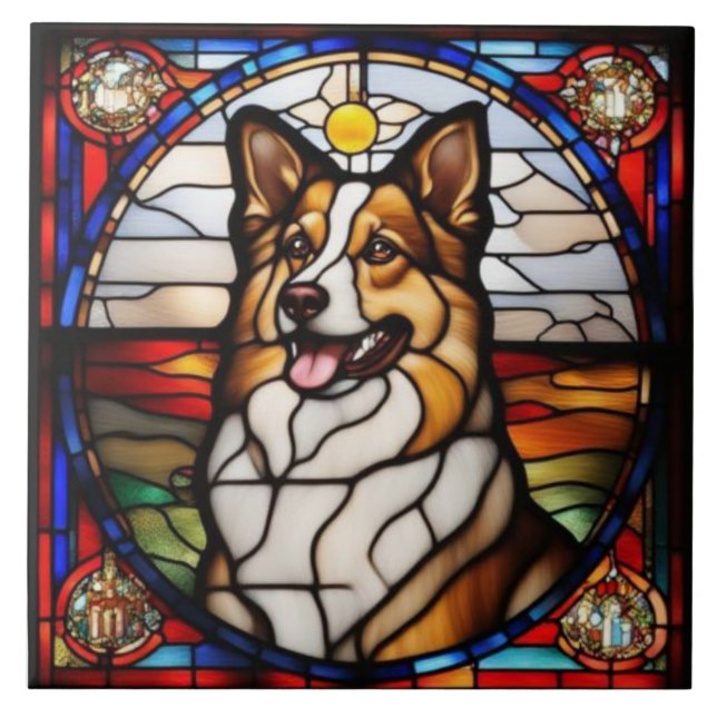  Cute Sheltie Decorative Ceramic Tile (Front)