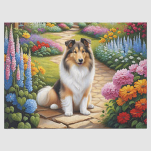Cute Shetland Sheepdog Animal Decoupage Tissue Paper