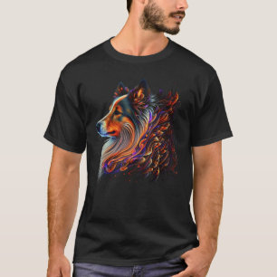 Cute Shetland Sheepdog Dog on Sheltie  2 T-Shirt