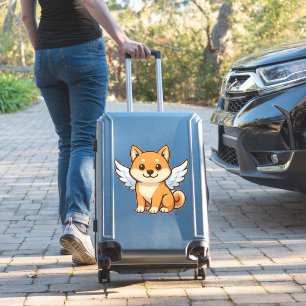 Cute Shiba Inu angel cartoon dog happiness