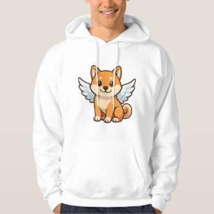Cute Shiba Inu angel cartoon dog happiness Hoodie