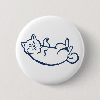 Cute Shiba Inu Belly Rubs Pin Button
