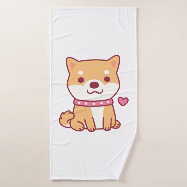 Cute Shiba Inu Dog Bath Towel (Bath Towel)