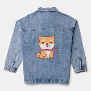 Cute Shiba Inu Dog Denim Jacket