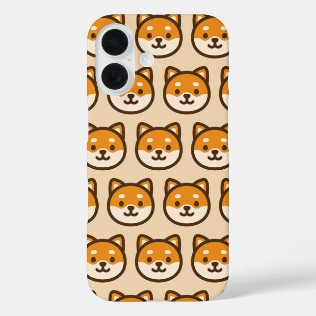 Cute Shiba Inu Dog Face Case-Mate iPhone Case (Back)