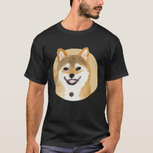 Cute Shiba Inu Dog Japanese Painting Minimal T-Shirt
