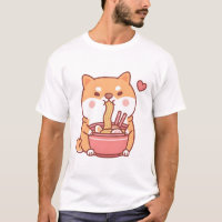 Cute Shiba Inu Dog Loves Eating Japanese Ramen Noo