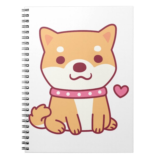 Cute Shiba Inu Dog Notebook (Front)