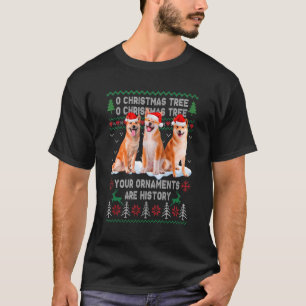 Cute Shiba Inu Dog Oh Christmas Tree Ugly Xmas T-Shirt