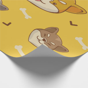 Cute Shiba Inu Dog Pattern Wrapping Paper
