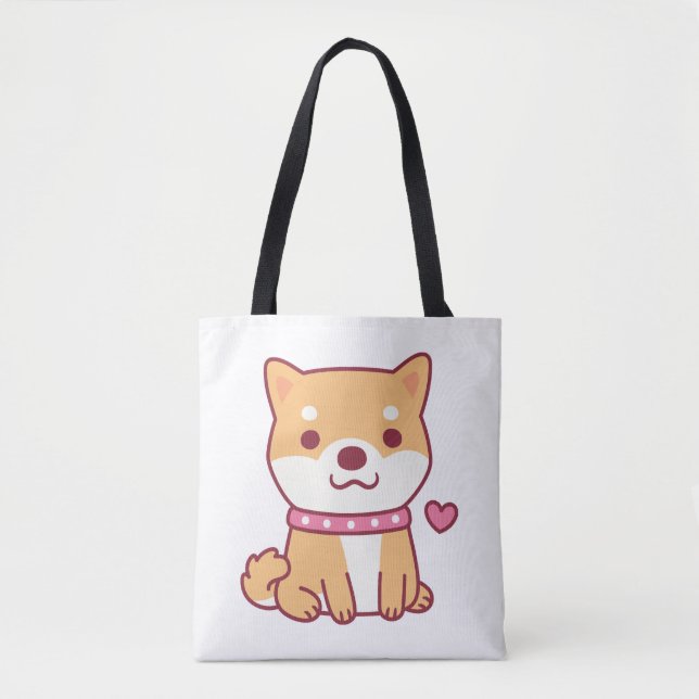 Cute Shiba Inu Dog Tote Bag (Front)
