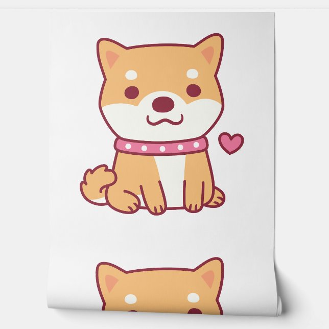 Cute Shiba Inu Dog Wallpaper (Unrolling)
