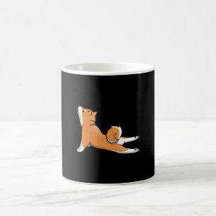 Cute shiba inu dog yoga pose birthday gift coffee mug