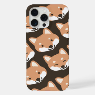 Cute Shiba Inu Faces Smiling and Blinking Dogs iPhone 15 Pro Max Case