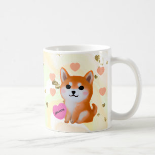 Cute Shiba Inu Hearts   For Dog Lover Coffee Mug