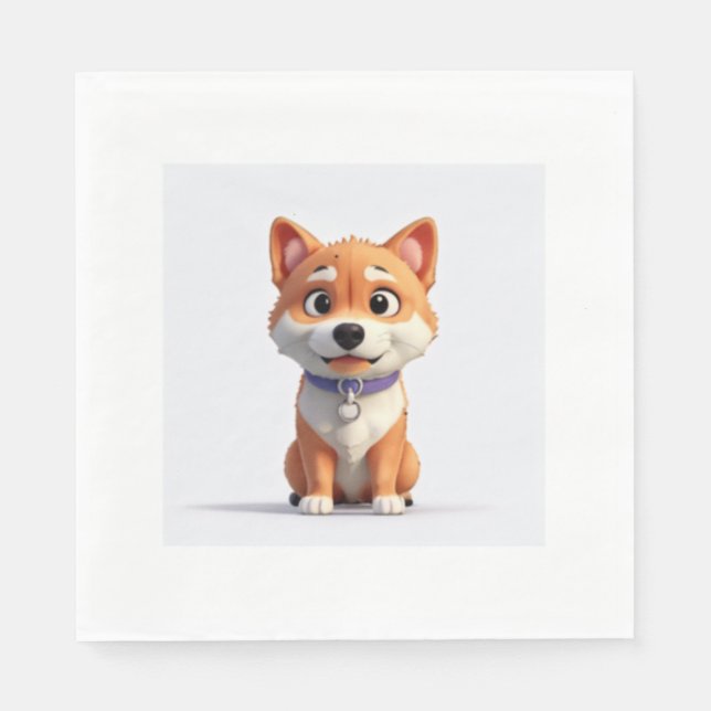 Cute Shiba Inu   Napkin (Front)