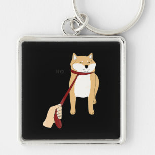Cute shiba inu Nope dog funny design Key Ring