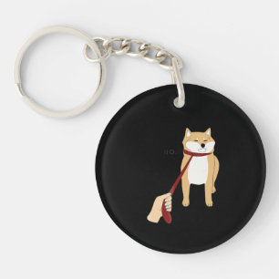 Cute shiba inu Nope dog funny design Key Ring