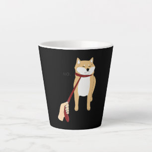 Cute shiba inu Nope dog funny design Latte Mug
