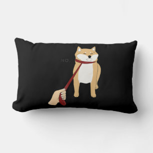 Cute shiba inu Nope dog funny design Lumbar Cushion