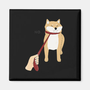 Cute shiba inu Nope dog funny design Magnet