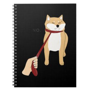 Cute shiba inu   Nope dog funny design Notebook