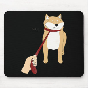 Cute Shiba Inu Nope - Doge Meme Mouse Pad