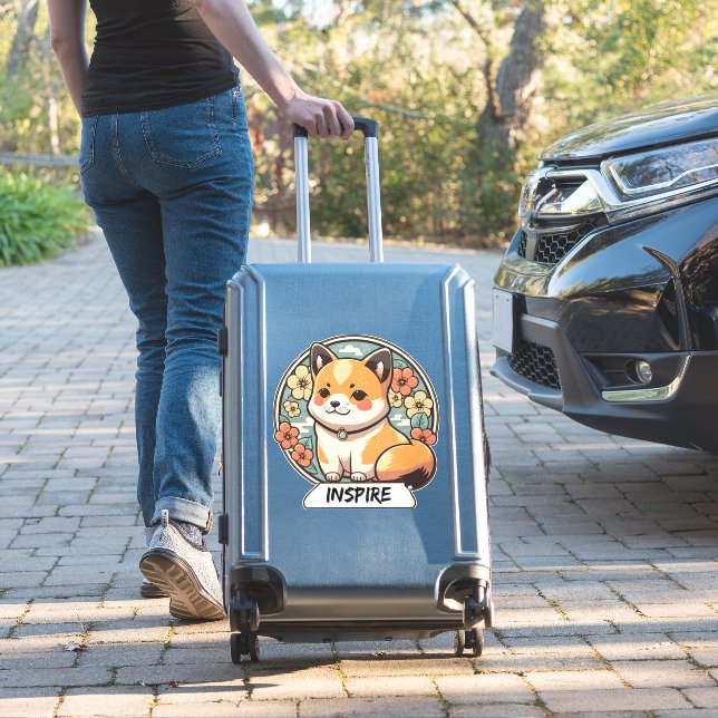 Cute Shiba Inu Pup  (Suitcase Insitu)
