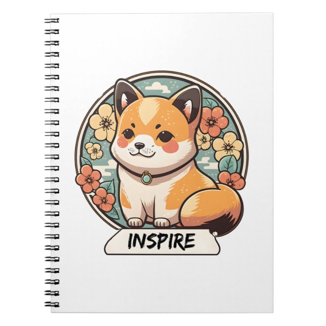 Cute Shiba Inu Pup  Notebook (Front)