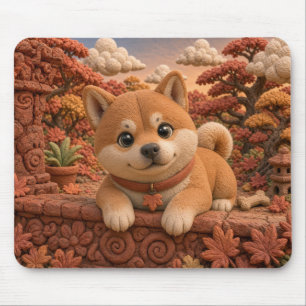 Cute Shiba Inu Puppy, Baby Dog Mouse Pad