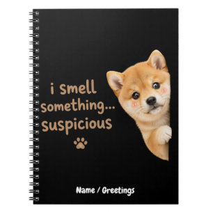Cute Shiba Inu Puppy Funny Smell Quote Kawaii Dog Notebook