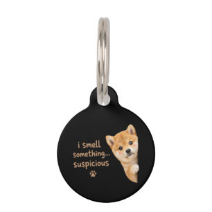 Cute Shiba Inu Puppy Funny Smell Quote Kawaii Dog Pet Tag
