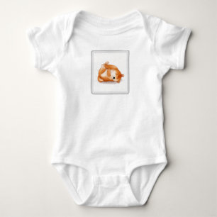 cute shiba inu puppy lying on the back baby shirt