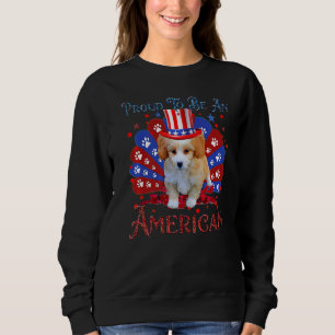 Cute Shih Poo American Flag Happy 4th Of July Sweatshirt