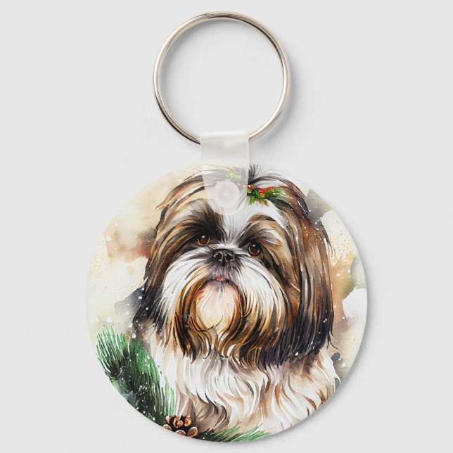 Cute Shih Tzu Key Ring (Front)