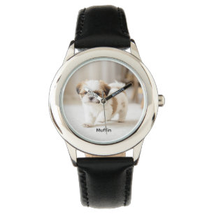Cute Shih Tzu Kid's Personalized Watch