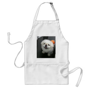 Cute shih tzu looking at the camera standard apron