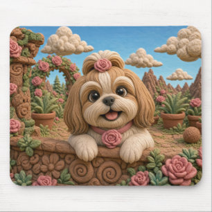 Cute Shih Tzu Puppy, Baby Dog Mouse Pad