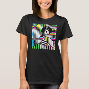 Cute Shih Tzu puppy cute pup doggy multicolored Sh T-Shirt
