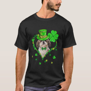 Cute Shih Tzu Saint Patrick's Day Dogs Dad Mom T-Shirt