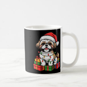 Cute Shih Tzu Santa Hat Christmas Xmas Dog Lovers  Coffee Mug