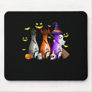 Cute Shirt Bowling Halloween Spooky Costume Mouse Pad