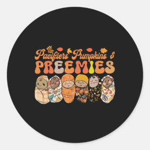 Cute Shirt Pacifiers Pumpkins And Preemies Neonata Classic Round Sticker