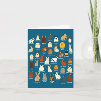 Cute Shirt Rabbit Lover Bunny Breeds Rabbit Card